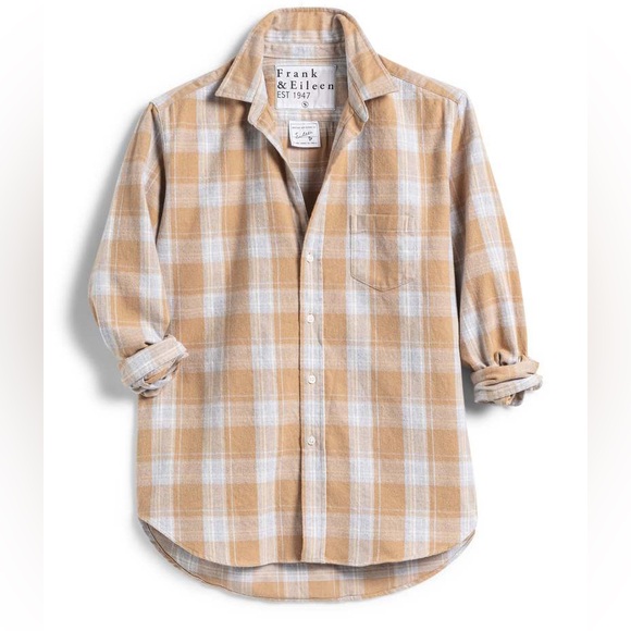 Frank & Eileen Women's Red & Blue Plaid Lightweight Button-Down Eileen Top Large main image 1